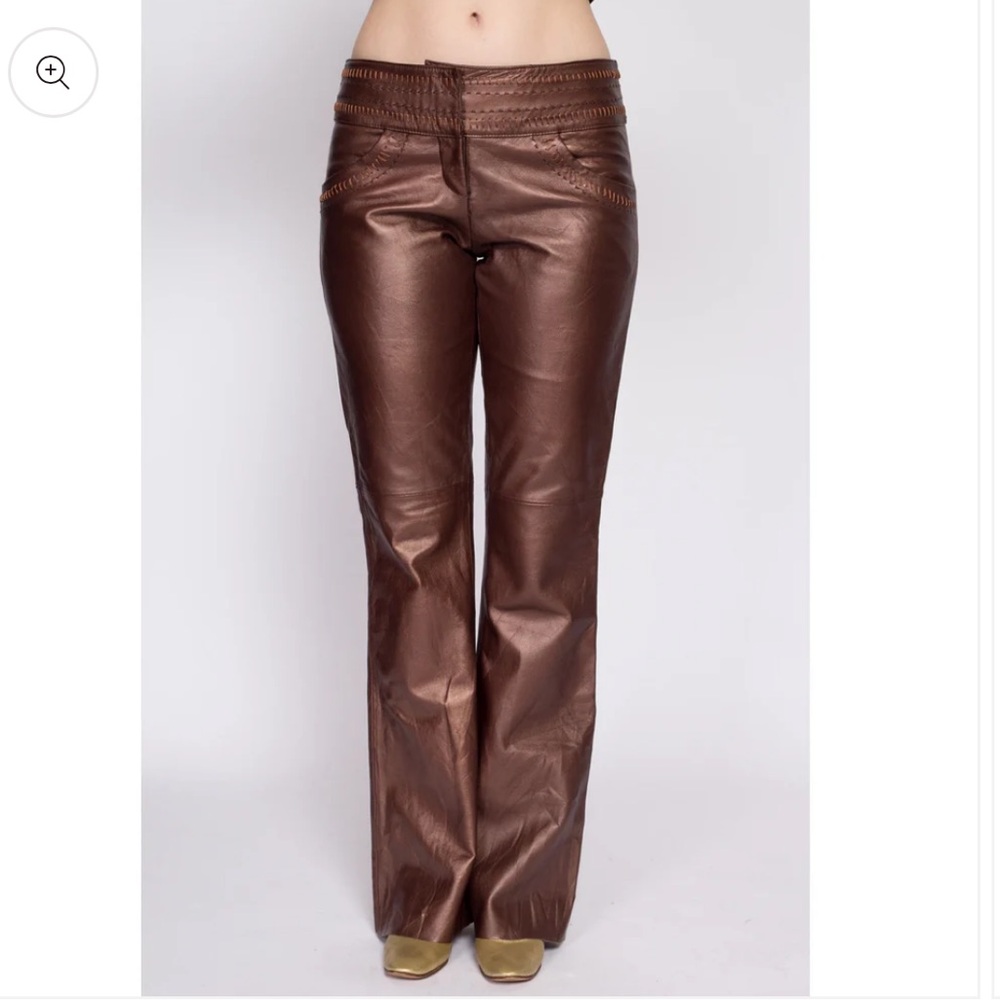 Y2K Cache Leather pants in Bronze